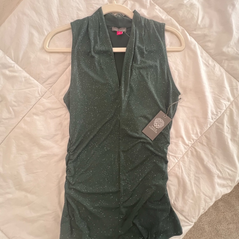Vince Camuto Green Sleeveless Top